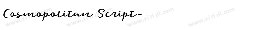 Cosmopolitan Script字体转换